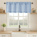 OVZME Valance for Windows, Light Filtering Faux Linen Textured Small Kitchen by OVZME