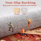 SERISSA Area Rug 3x5 Boho Rugs for Bedroom, Washable Non-Slip Living Room Rug - Image 5