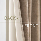 MIULEE 100% Blackout Linen Textured Curtains - Image 6