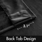 MIULEE Black Velvet Curtains 96 inches 2 Panels - Image 3