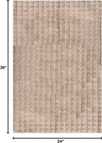 Nuloom Jeni Taupe, Solid Faux Rabbit, Fluffy and Cozy, High Traffic, Stain - Image 2