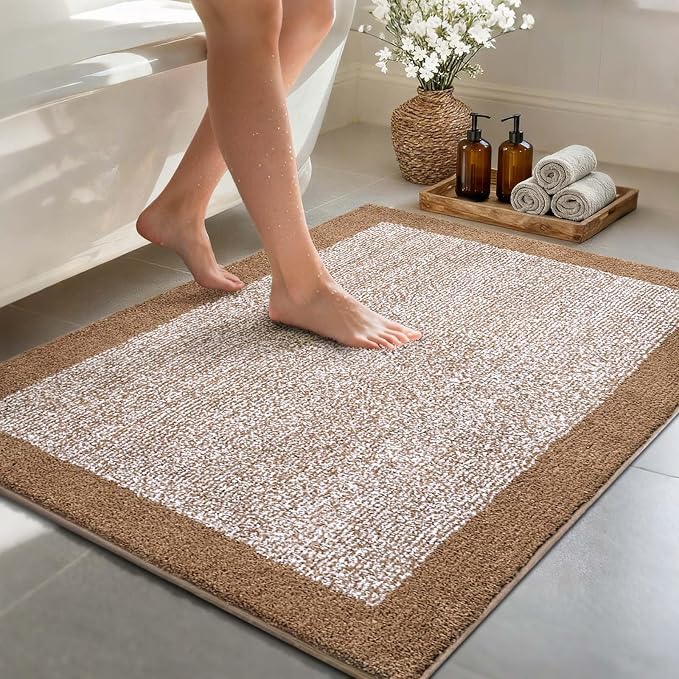 48x32 Large Bathroom Rugs Washable Non Slip, Coffee Bath Mat by Unknown