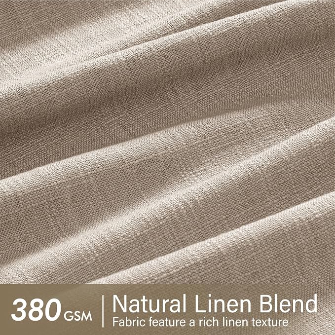MIULEE Pinch Pleated Thick Linen Curtains 84 Inches Long 2 Panels - Image 4