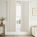 Guken Cream 100% Blackout Linen Curtains 42 Inch Wide by 72 Inch by Guken