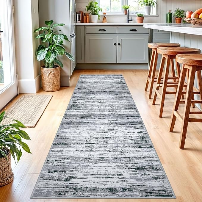 Lansny Modern Abstract Runner Rug 2.6x10 - Image 2