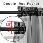 OVZME 2 Pieces Black Sheer Curtains 96" Inch Long - Image 3