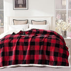 PU MEI Sherpa Fleece Throw Blanket 60" x 80" Reversible Plush Fluffy Large Big - Image 7