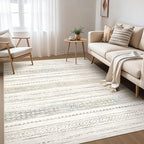 Nakagishi Area Rug Living Room Rugs: 4X6 Machine Washable Boho Large Neutral by NakagishiAreaRug