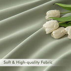 MIULEE Sage Green Back Tab Blackout Curtains 72 Inch Length 2 Panels Set - Image 6