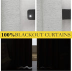 NICETOWN Grey Long Linen Full Shade Panels, Pair of Thermal Insulated & Energy - Image 2