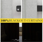 NICETOWN Grey Noise and Lights Block Out Curtains, 2 Panels, 34-inch W by - Image 2