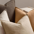 MIULEE Neutral Brown Linen Pillow Covers Pack of 4 Decorative Natural Fall - Image 6