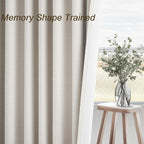 Topfinel 86 Inches Long Linen Blackout Curtains 2 Panels Set - Image 6