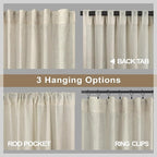 Flax Linen Curtains 38 Inch Width - Image 5
