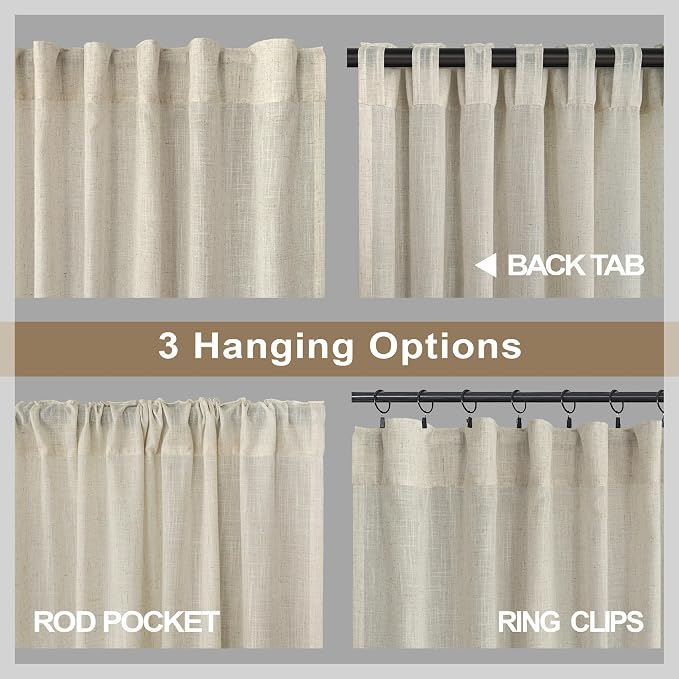 Pitalk Rustic Farmhouse Curtains 60 Inch Wide - Image 5