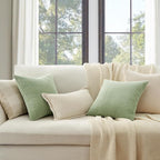 Topfinel Sage Green Decorative Throw Pillow Covers Set of 4, Soft Velvet Modern - Image 2