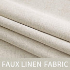 MIULEE Linen Texture Curtains for Bedroom Solid 100% Blackout Thermal Insulated - Image 5
