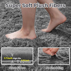 8x10 Area Rugs for Living Room Rug: Soft Fluffy Shag Light Gray Rugs for Bedroom - Image 5