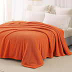 Whale Flotilla Twin Size Fuzzy Fleece Blanket, Fluffy Warm Soft Jacquard Bed - Image 4
