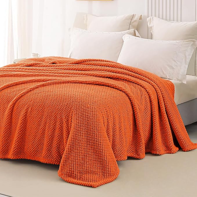 Whale Flotilla Queen Size Fuzzy Fleece Blanket, Fluffy Warm Soft Jacquard Bed - Image 4