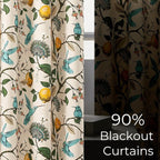 Topfinel Beige Kitchen Tier Curtains 36 Inches Long Botanical Floral - Image 4