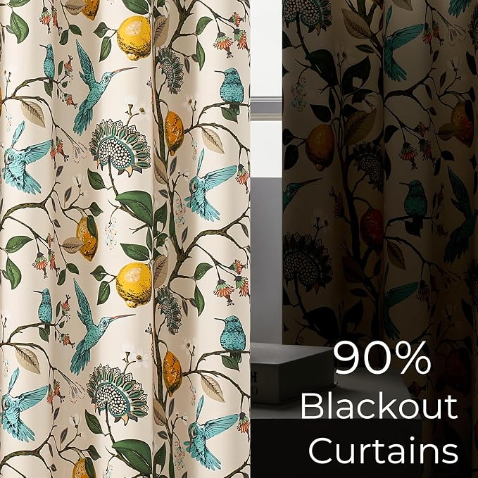 Topfinel Vintage Floral Curtains 72 Inches Long Boho French Country Grommet - Image 4