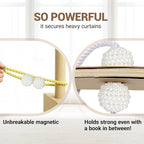 Hion Magnetic Curtain Tiebacks Golden 6 Pack, Curtain Tiebacks Buckles - Image 6