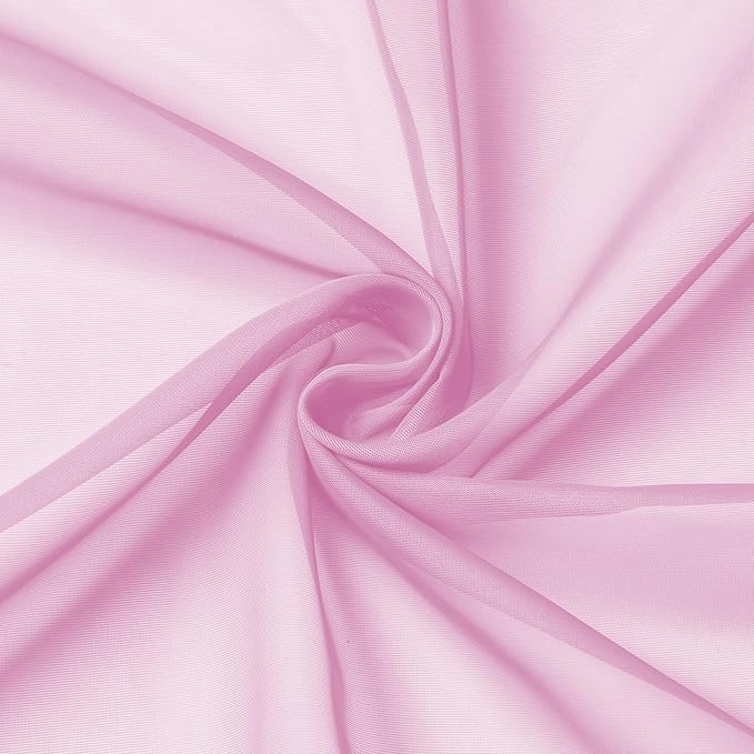 Aiyufeng Pink Sheer Curtain Window Drapes - Image 8
