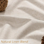 Guken 100% Blackout Linen Curtains 96 Inch Length 2 Panels Set - Image 3