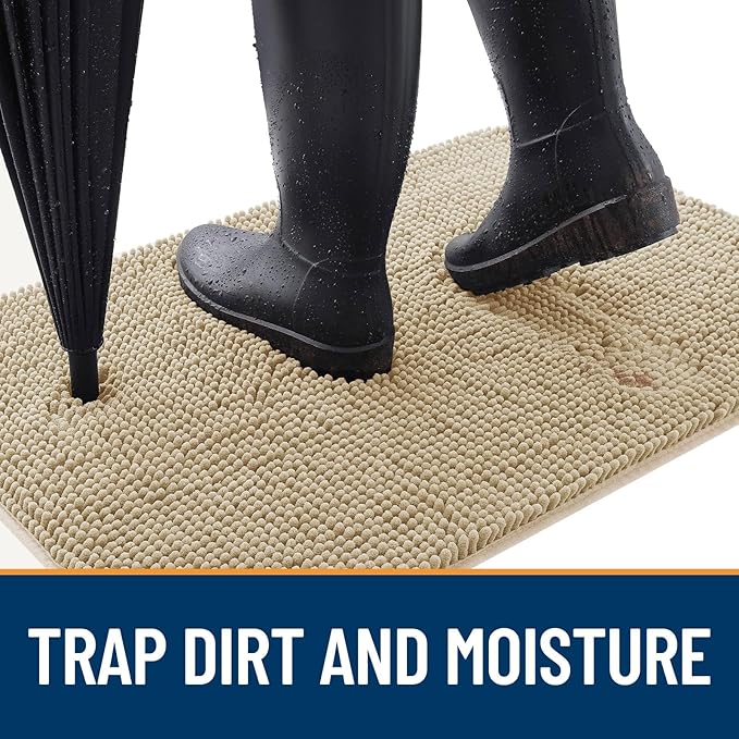 OLANLY Dog Door Mat for Muddy Paws 50x30, Absorbs Moisture and Dirt, Absorbent - Image 2