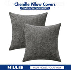 MIULEE Pack of 2 Couch Throw Pillow Covers 18x18 Inch Dark Gray Modern Boho - Image 7