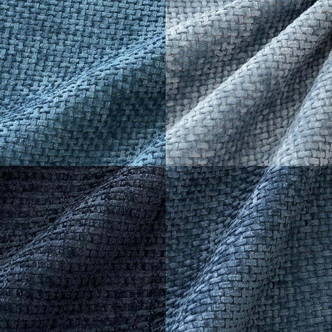 MIULEE Pack of 4 Couch Throw Pillow Covers 18x18 Inch Neutral Blue Soft - Image 2