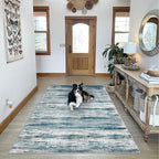 KOZYFLY Washable Area Rug 5x7 Modern Ombre Living Room Thin Rug Non-Slip Soft - Image 7