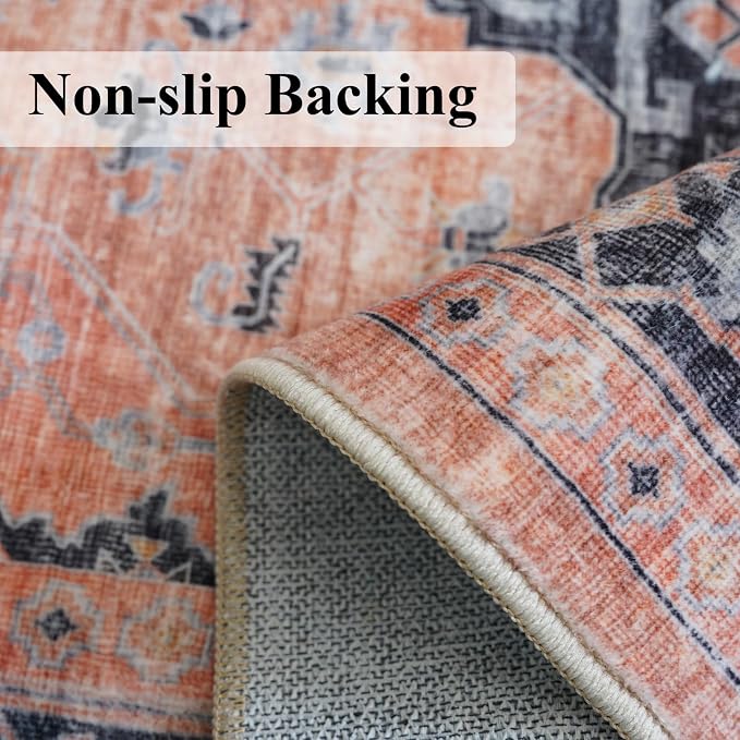 Washable 2x6 Hallway Runner Rug: Vintage Water Resistant Kitchen Entryway Rug - Image 5