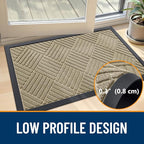 OLANLY Front Door Mat Outside Entrance 33x21, Heavy Duty Sturdy Natural Rubber - Image 4