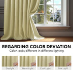 Deconovo Blackout Curtains, Thermal Insulated, W70 x L95 2 Panels, Back Tab - Image 6
