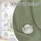 MYSKY HOME 108 Inches Long Sage Green Sheer Curtains - Image 8