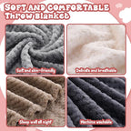 Newwiee 4 Pcs Flanne Fleece Throw Blanket - Image 2