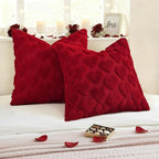 decorUhome Valentine’s Day Soft Plush Throw Pillow Covers 16x16 Inch Set of 2 - Image 3