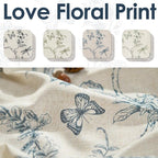 jinchan Floral Curtain Valance for Windows 16 Inch Linen Valance for Kitchen - Image 8
