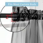OWENIE Black Sheer Curtains, Sheer Curtains 63 inch Length 2 Panels Set - Image 4