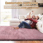 6x9 Fluffy Area Rug for Living Room, Shag Area Rugs for Bedroom, Blush Soft - Image 6