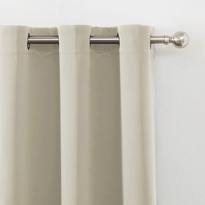 LEMOMO Light Beige Thermal Blackout Curtains/42 x 95 Inch/Set of 2 Panels Room - Image 7
