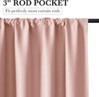 RYB HOME Bedroom Blackout Curtains 80 inches Long, 100% Blackout Thermal - Image 2