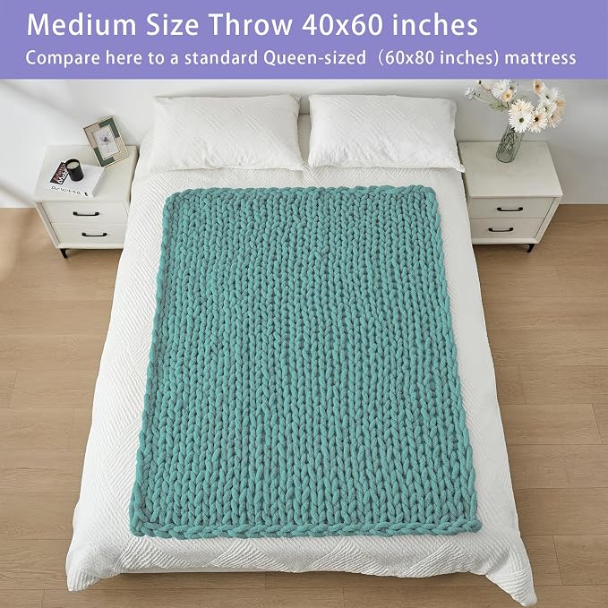 Bigacogo Chunky Knit Throw Blanket - Image 5