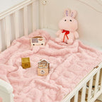 Yurhap Fleece Baby Blanket Heart Checkered Blanket, Ultra Soft Cozy Baby - Image 4