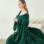 BEDELITE Fleece Blankets Queen Size Forest Green Throw Blankets - Image 8