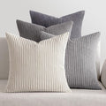 MIULEE Pack of 4 Neutral Grey Gradient Decorative Throw Pillow Covers 20x20 by MIULEE