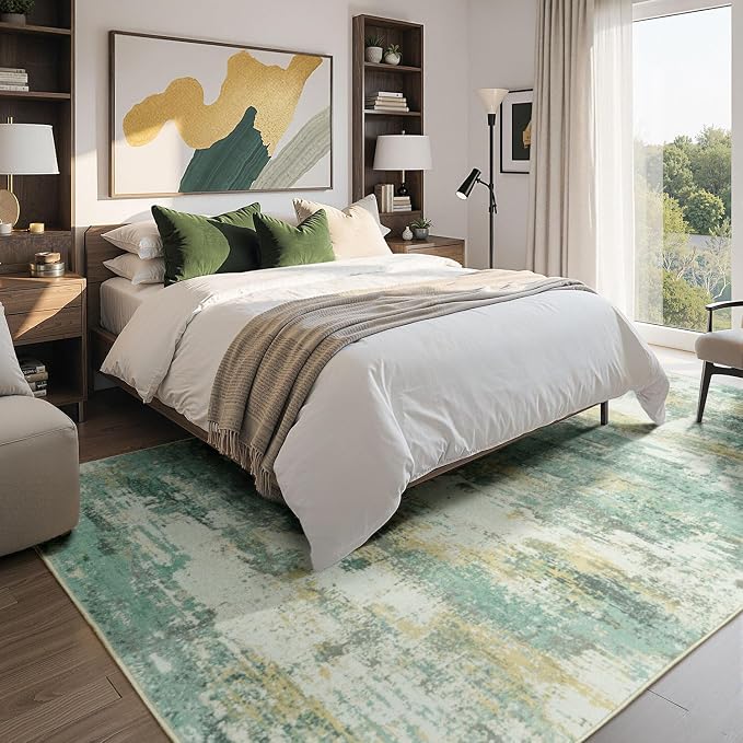 Rugflix 8x10 Area Rugs for Living Room, Washable Large Rug Stain-Resistant Low - Image 2