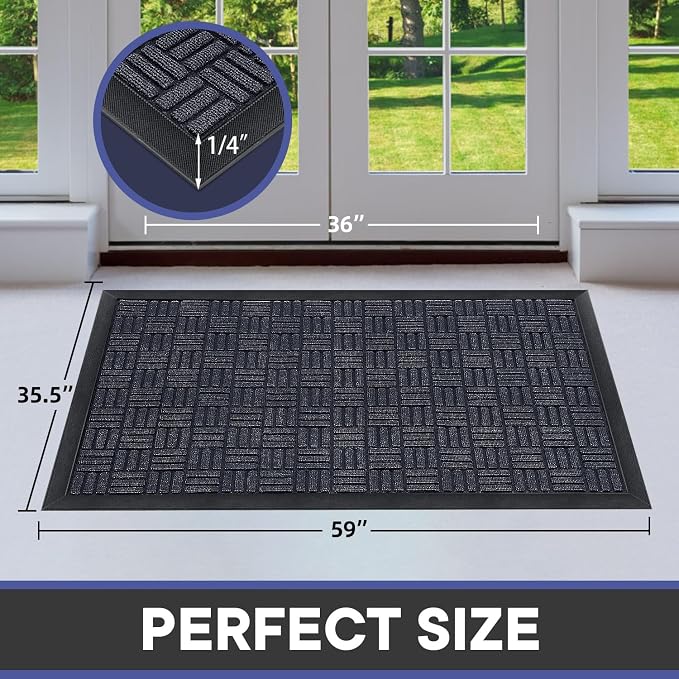 Mibao Front Door Mat, Heavy Duty Durable Welcome Mat - Image 2